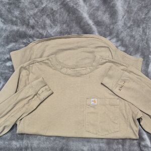 Carhartt Beige Long Sleeve Pocket Tee